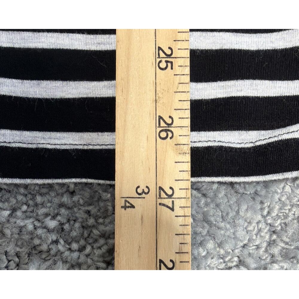 NY&C New York & Company XL Black White Striped Short Sleeve Floral Detail Tunic - Picture 4 of 6